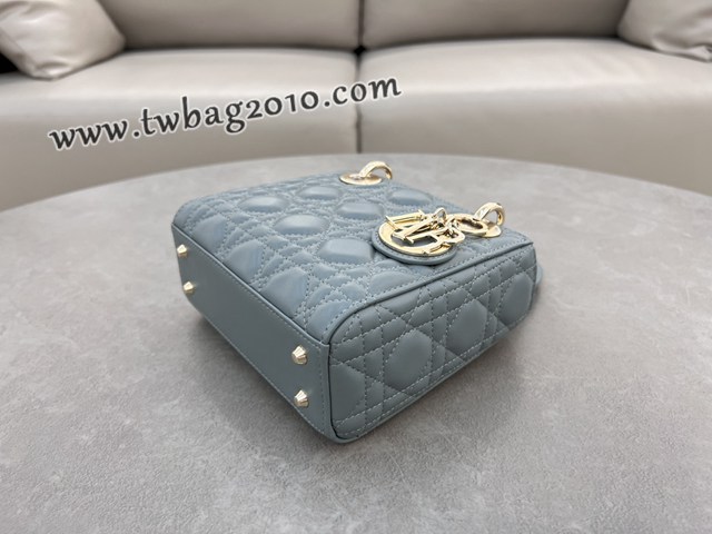 Dior专柜新款Lady女包迪奥高仿原单三格羊皮岩石灰Classic Lady戴妃包 djfk1281